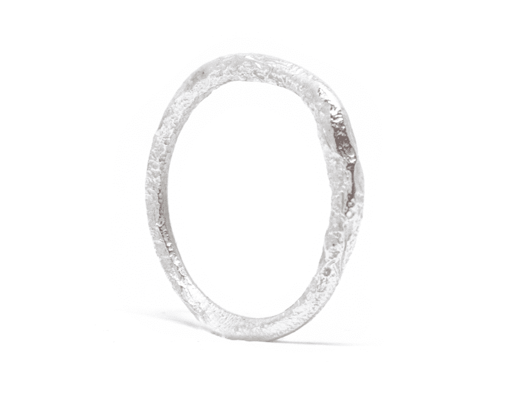 Wabi Sabi silver ring with an organic design